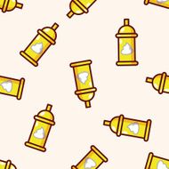 kitchenware pepper bottle cartoon seamless pattern background N2