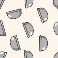 kitchenware bowl cartoon seamless pattern background N3