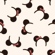 party mask cartoon seamless pattern background N15