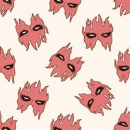 party mask cartoon seamless pattern background N16