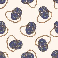 party mask cartoon seamless pattern background N17