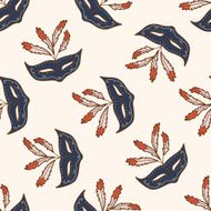 party mask cartoon seamless pattern background N18