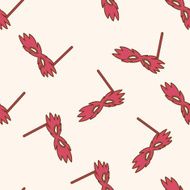 party mask cartoon seamless pattern background N19