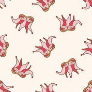 party mask cartoon seamless pattern background N21