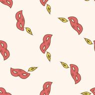 party mask cartoon seamless pattern background N22