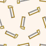 gardening sickle cartoon seamless pattern background N4