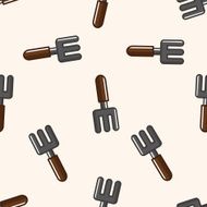 gardening shovel cartoon seamless pattern background N22