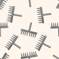 gardening shovel cartoon seamless pattern background N23