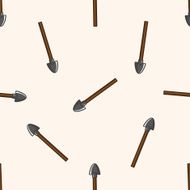 gardening shovel cartoon seamless pattern background N24