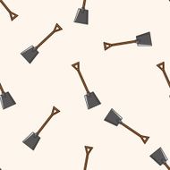 gardening shovel cartoon seamless pattern background N25