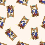 Royal theme king cartoon seamless pattern background N17