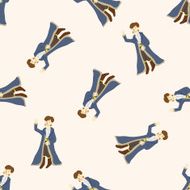 Royal theme prince cartoon seamless pattern background N21