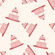 decorating cake 10 cartoon seamless pattern background N46