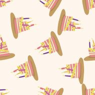 decorating cake 10 cartoon seamless pattern background N49