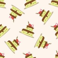 decorating cake 10 cartoon seamless pattern background N55