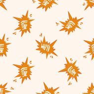 message word blam cartoon seamless pattern background
