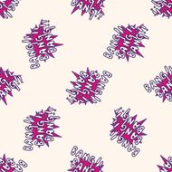 message word bang cartoon seamless pattern background