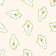 message word oh cartoon seamless pattern background