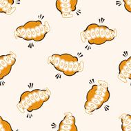 message word cartoon seamless pattern background