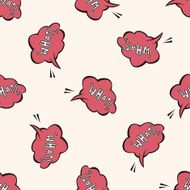 message word what cartoon seamless pattern background N2