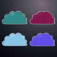 Vector illustration retro clouds