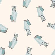 Sickbed cartoon seamless pattern background N3