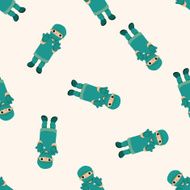 people theme doctor cartoon seamless pattern background N16