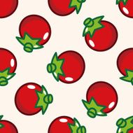 vegetables and fruits cartoon seamless pattern background N30