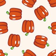 vegetables and fruits cartoon seamless pattern background N33