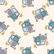 Amusement park facilities cartoon seamless pattern background N131