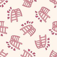 Amusement park facilities cartoon seamless pattern background N132