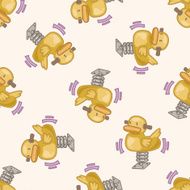 Amusement park facilities cartoon seamless pattern background N137