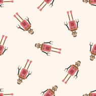 robot cartoon seamless pattern background N61