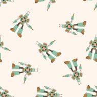 robot cartoon seamless pattern background N62