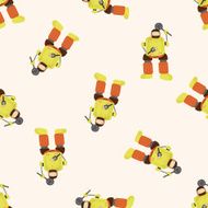 robot cartoon seamless pattern background N68