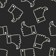 Like thumb doodle drawing seamless pattern background N2