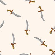 pirate weapon cartoon seamless pattern background