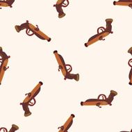 pirate weapon cartoon seamless pattern background N2