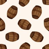 pirate casks cartoon seamless pattern background N2
