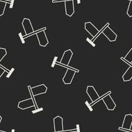 Signpost doodle drawing seamless pattern background N2