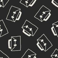 suitcase doodle drawing seamless pattern background N2