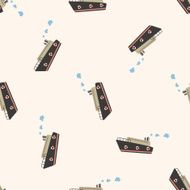 Transportation boat cartoon seamless pattern background N62