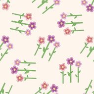 flower cartoon seamless pattern background N13