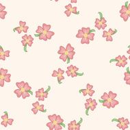 flower cartoon seamless pattern background N15