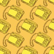 Sketch phone in vintage style