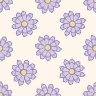 flower cartoon seamless pattern background N17