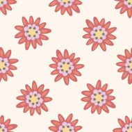 flower cartoon seamless pattern background N18