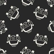 taxi doodle drawing seamless pattern background N2