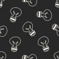 bulb doodle drawing seamless pattern background N2