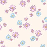 flower cartoon seamless pattern background N22